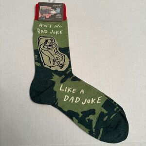 NEW Blue Q Crew Men’s Cotton “Ain't No Bad Joke Like a Dad Joke” Socks Size 7-12